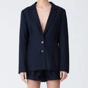 NWT! The Fifth Label Soho Navy Linen Blazer Jacket